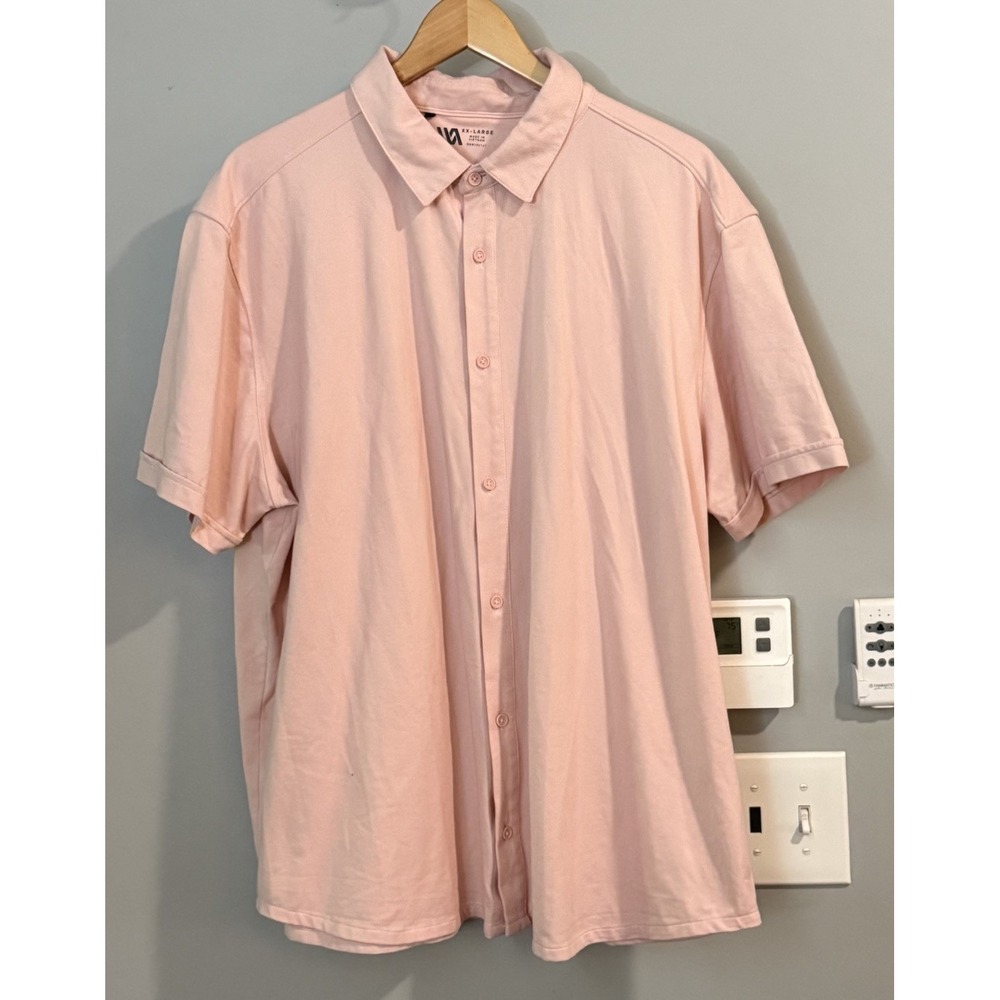 Vrst Shirt Button‎ Up Polo Short Sleeve Collared Athletic Golf Men's XXL